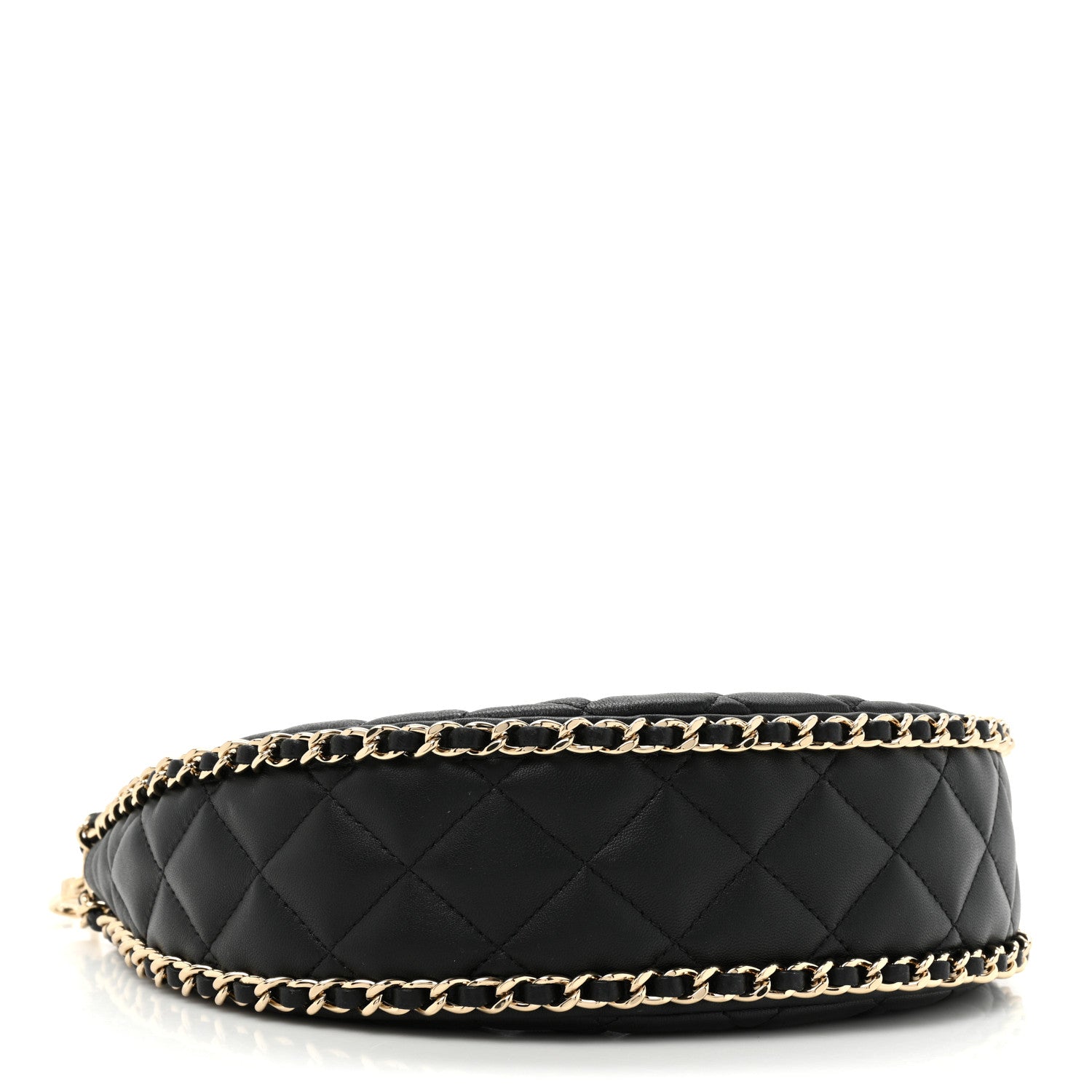 Chanel Lambskin Quilted Small Hobo Bag Black 4 of 9