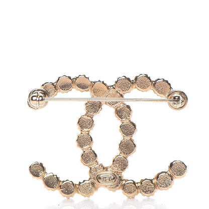 Chanel Pearl CC Brooch Pin Gold 3 of 5
