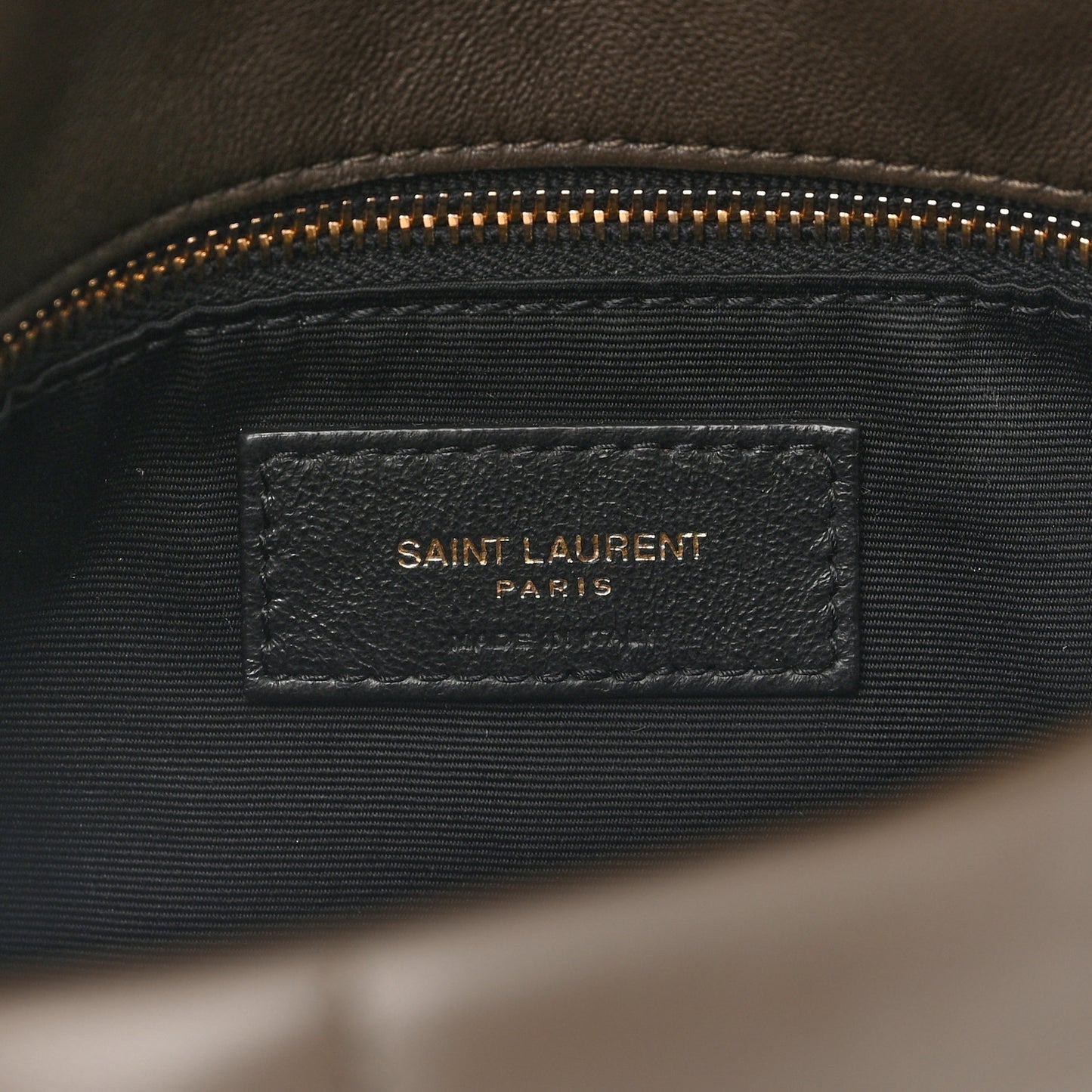 Lambskin Quilted Small Loulou Puffer Monogram Chain Satchel Dark Ganache