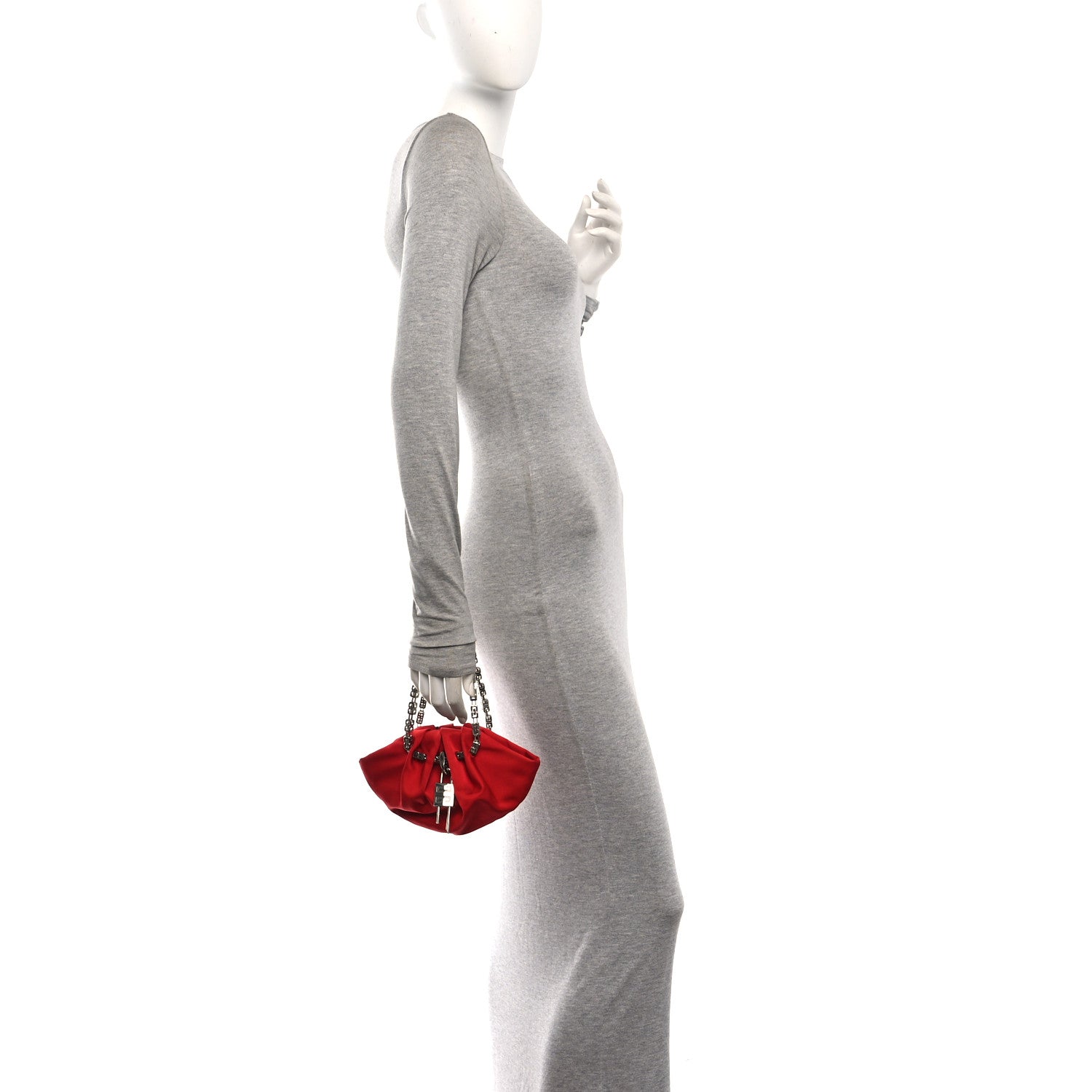 Givenchy Satin Mini Kenny Shoulder Bag Red 2 of 10