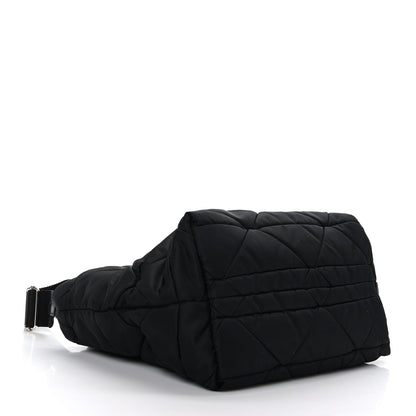 Prada Re-Nylon Nappa Triangle Quilted Padded Small Double Handled Zip Tote Black 4 of 8