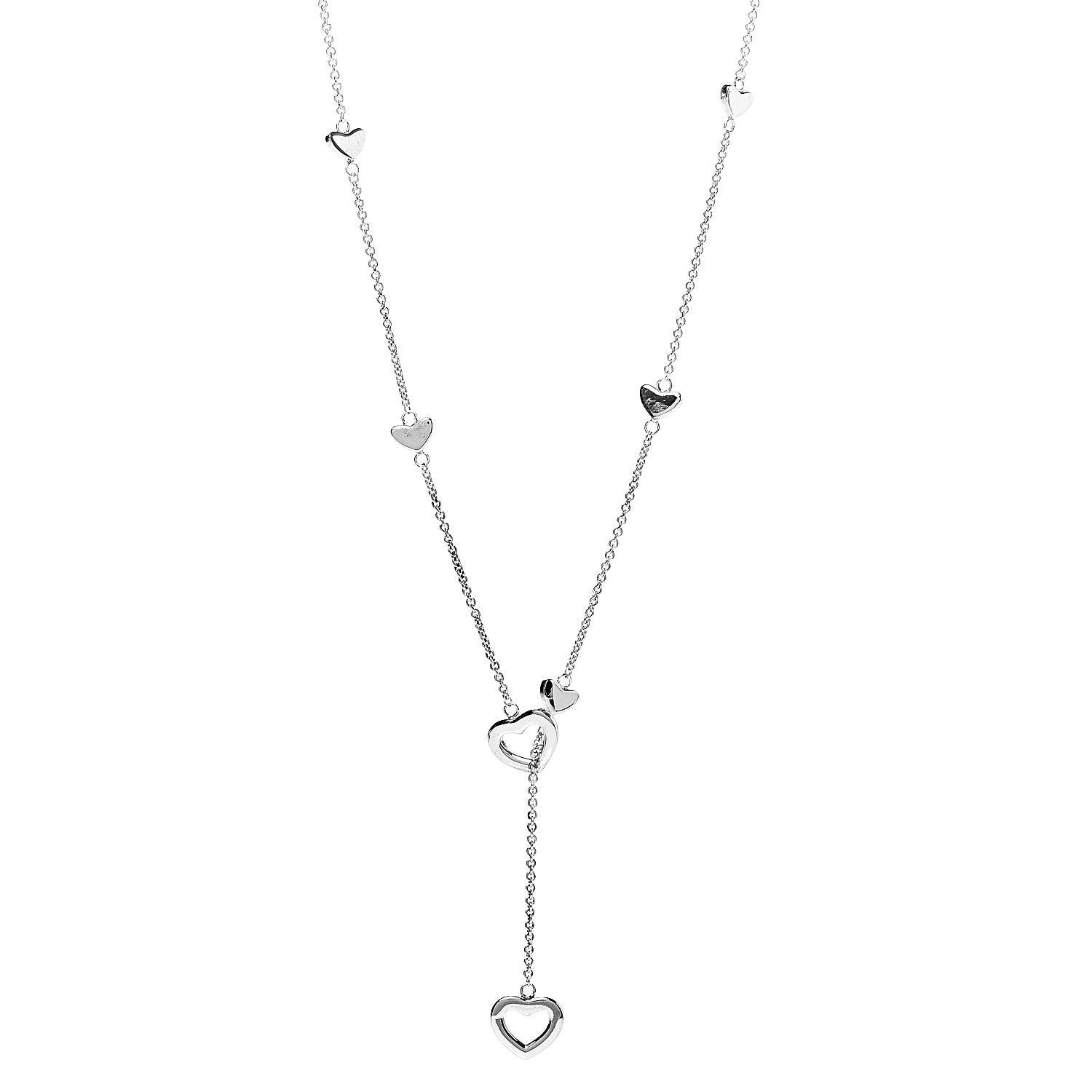 Tiffany Sterling Silver Heart Lariat Necklace 1 of 6