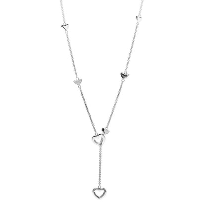 Tiffany Sterling Silver Heart Lariat Necklace 1 of 6