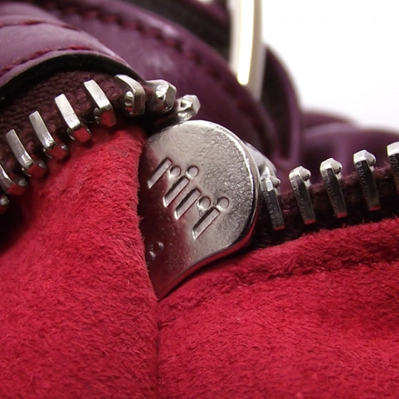 Leather Large Multipocket Purple