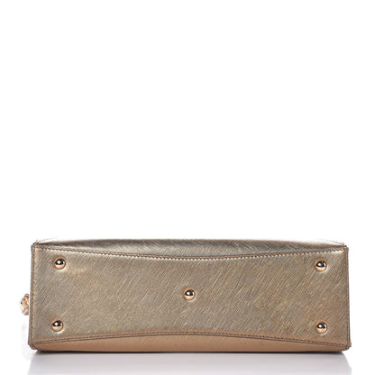 MCM Metallic Saffiano Nuovo Tote Gold 6 of 19