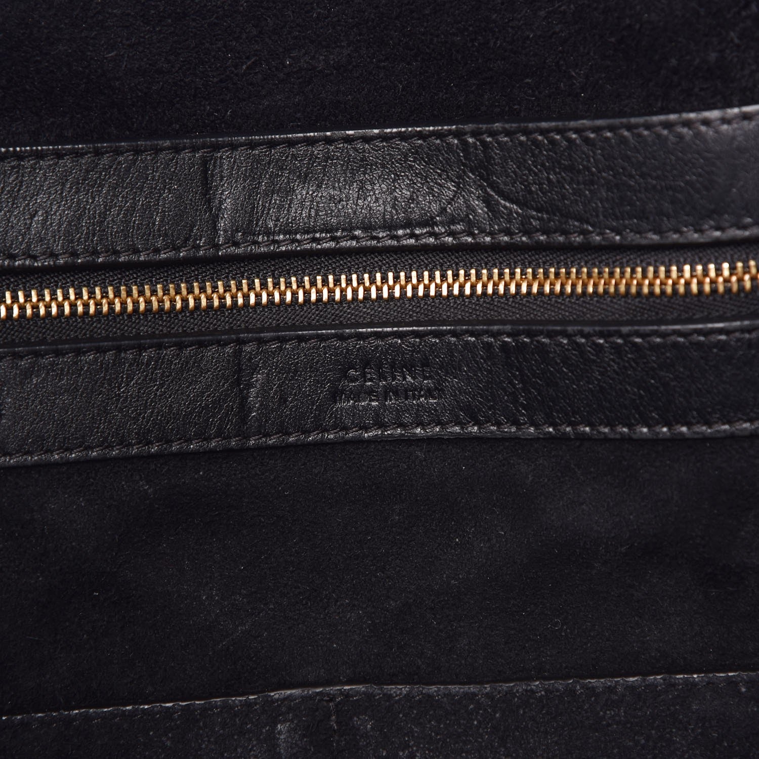 Celine Crocodile Embossed Calfskin Medium Belt Cabas Phantom Black 6 of 7