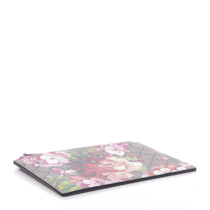 Gucci GG Supreme Monogram Blooms Small Zip Pouch Beige Multicolor Dry Rose 4 of 6