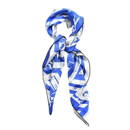 Hermes Silk Astrologie Nouvelle Scarf 90 Bleu Royal White 2 of 4