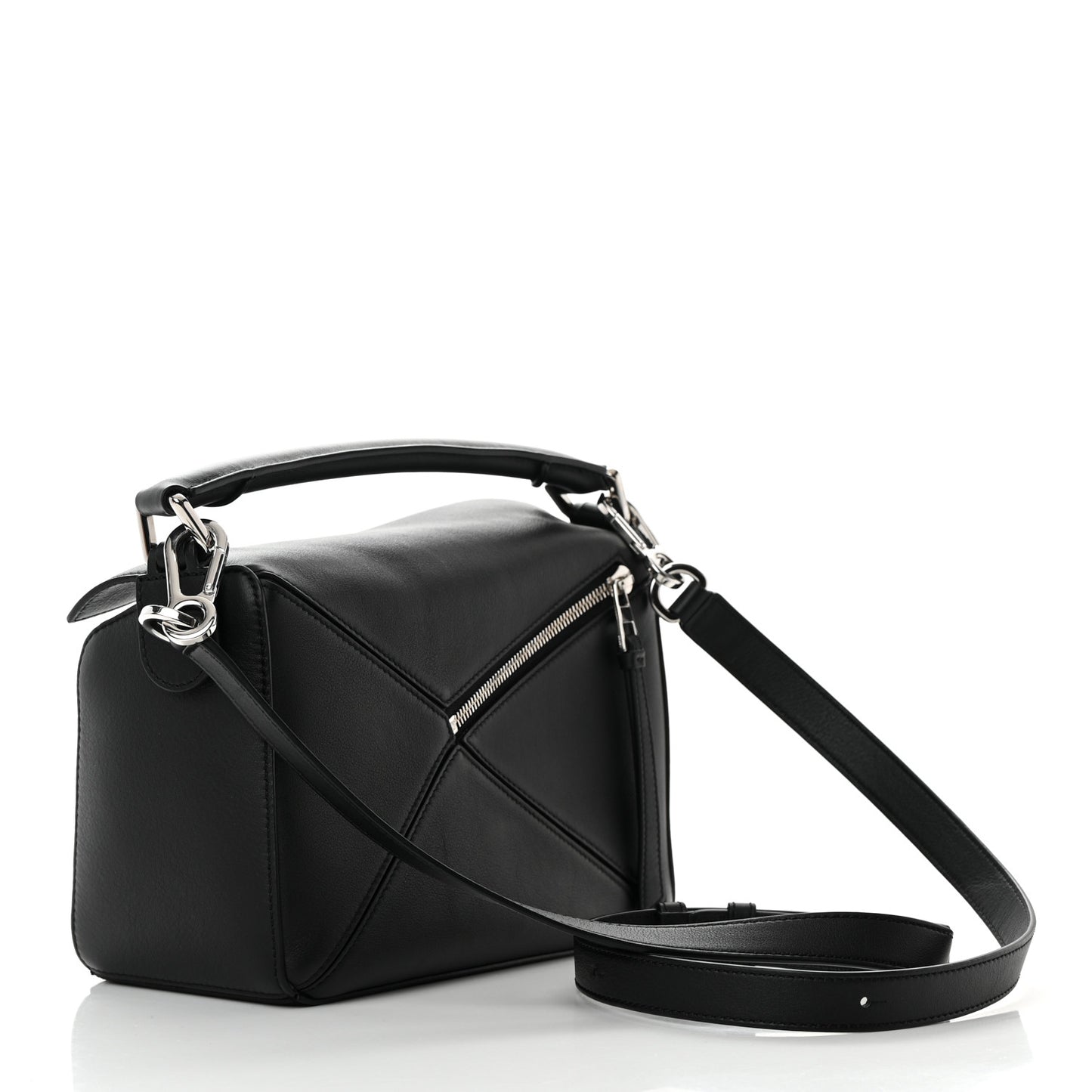 Calfskin Small Puzzle Bag Black