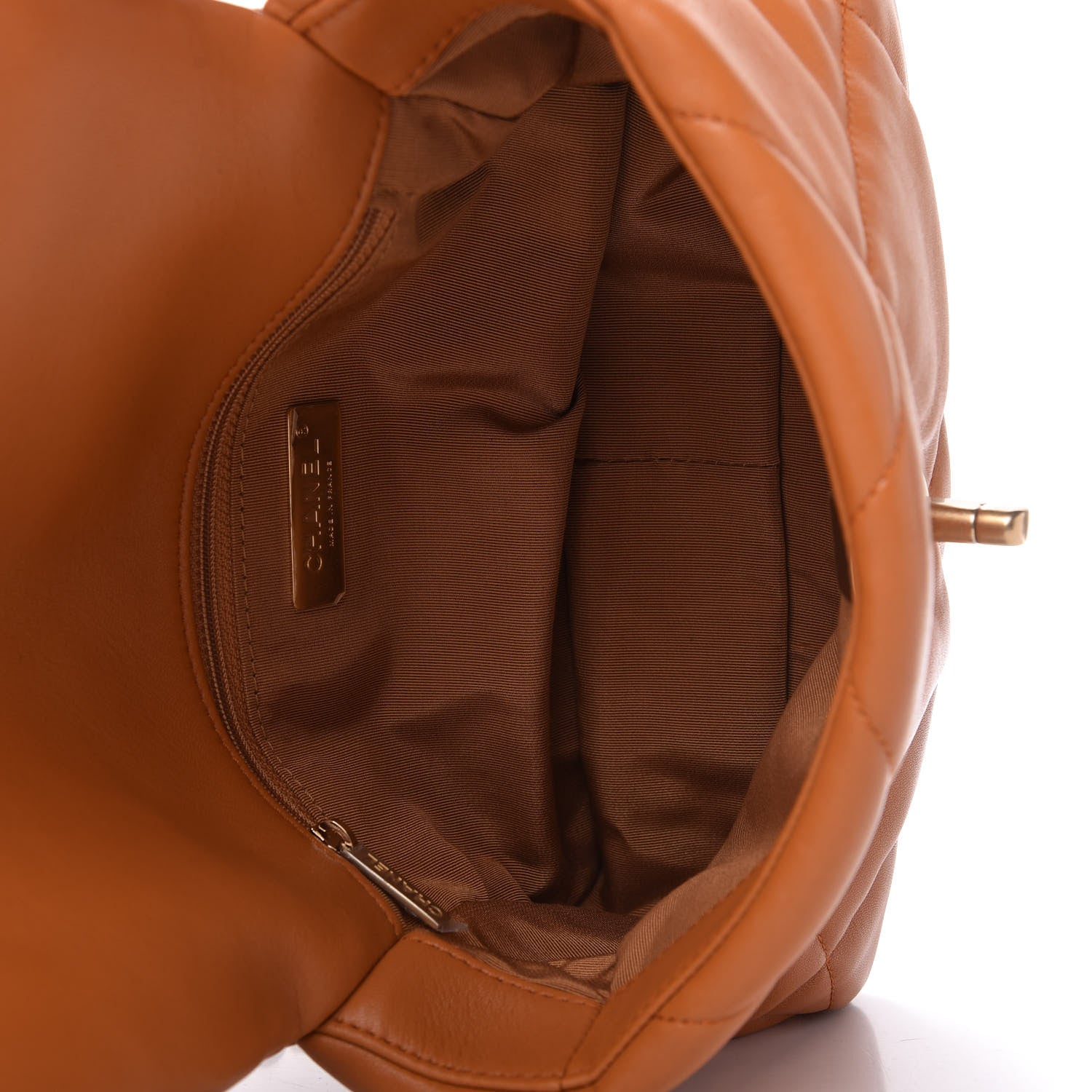 Chanel Lambskin Quilted Medium Chanel 19 Flap Light Brown 5 of 11