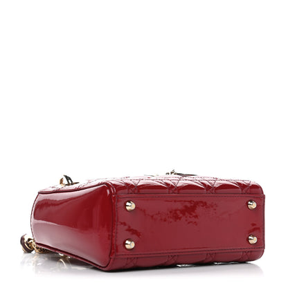 Christian Dior Patent Cannage Mini Lady Dior Red 3 of 4