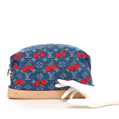 Louis Vuitton LV X TM Monogram Denim Cerises Cosmetic Pouch GM 2 of 9