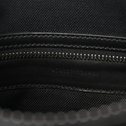 Gucci GG Supreme Monogram Appia Calfskin Web Flat Messenger Bag Black Grey 7 of 12