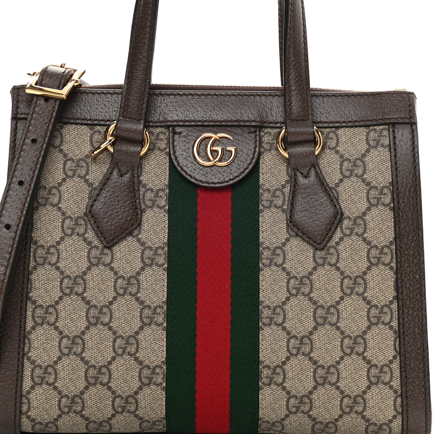 Gucci GG Supreme Monogram Small Ophidia Tote Bag Brown 8 of 14