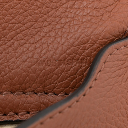 Chloe Raffia Small Grain Calfskin Small Marcie Basket Crossbody Tan 7 of 12