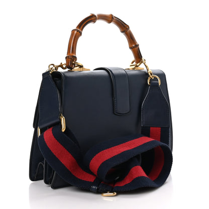 Gucci Moon Calfskin Bamboo Web Medium Dionysus Top Handle Bag Blue Emerald Hibiscus Red 3 of 10