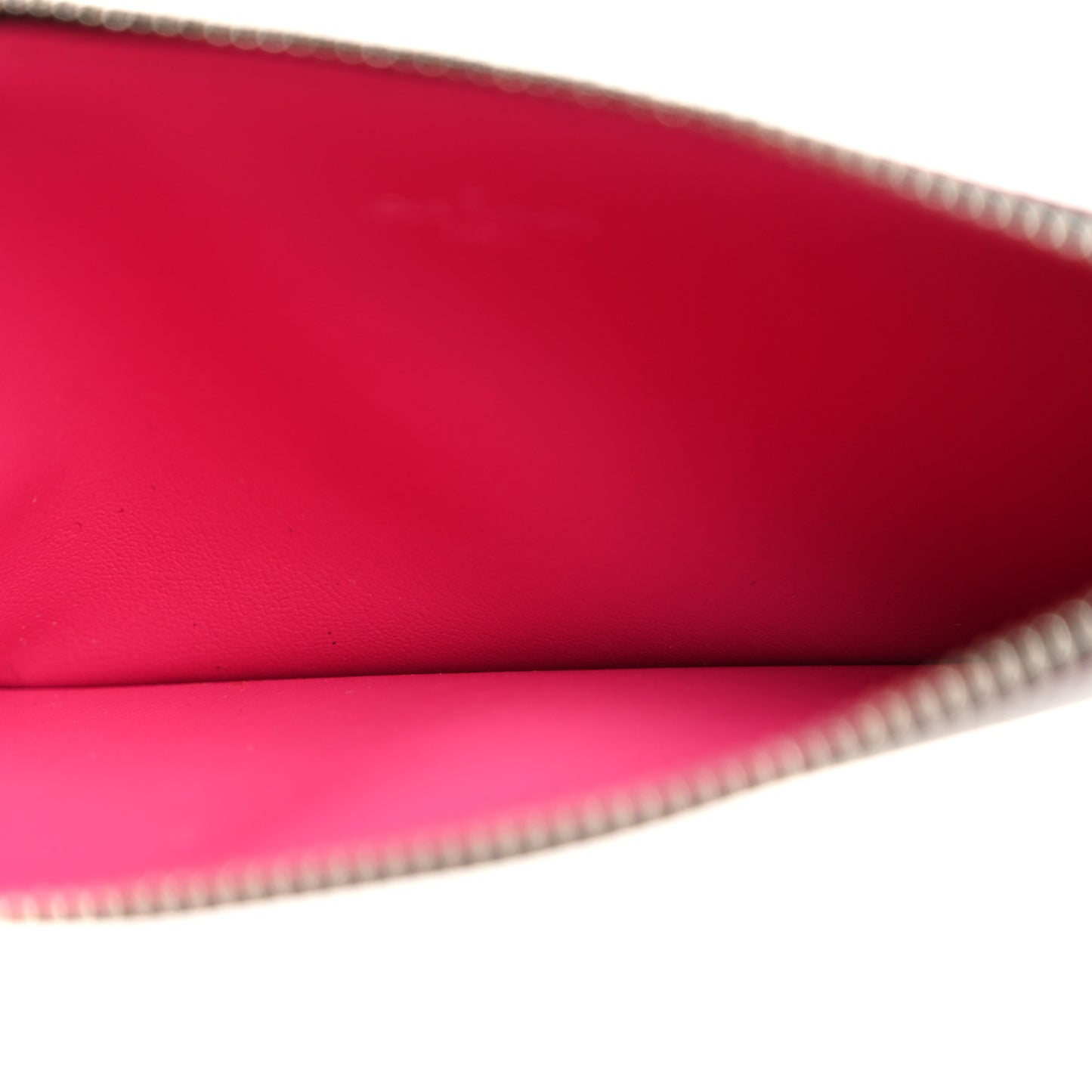 Epi Felicie Chain Wallet Zippered Insert Black Hot Pink
