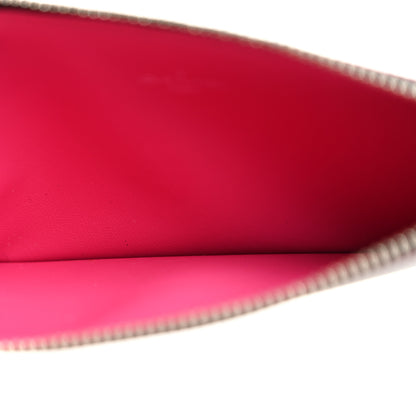 Louis Vuitton Epi Felicie Chain Wallet Zippered Insert Black Hot Pink 5 of 7