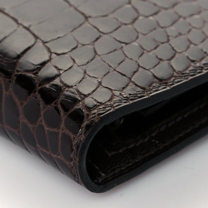 Hermes Shiny Niloticus Crocodile Bearn Wallet Macassar 10 of 11