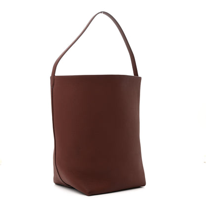 The Row Grained Calfskin Large N/S Park Tote Burnt Wood 3 of 12
