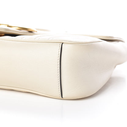 Gucci Calfskin Matelasse Small GG Marmont Shoulder Bag White 6 of 11