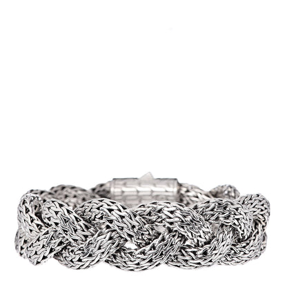 John Hardy Sterling Silver Black Sapphire Large Braided Classic Chain Bracelet 3 of 4