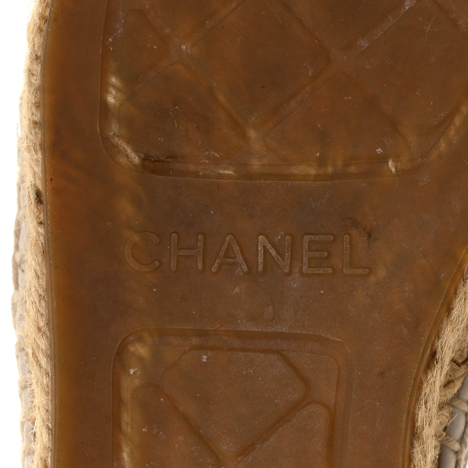 Chanel Mesh Grosgrain CC Espadrilles 38 Gold 6 of 9