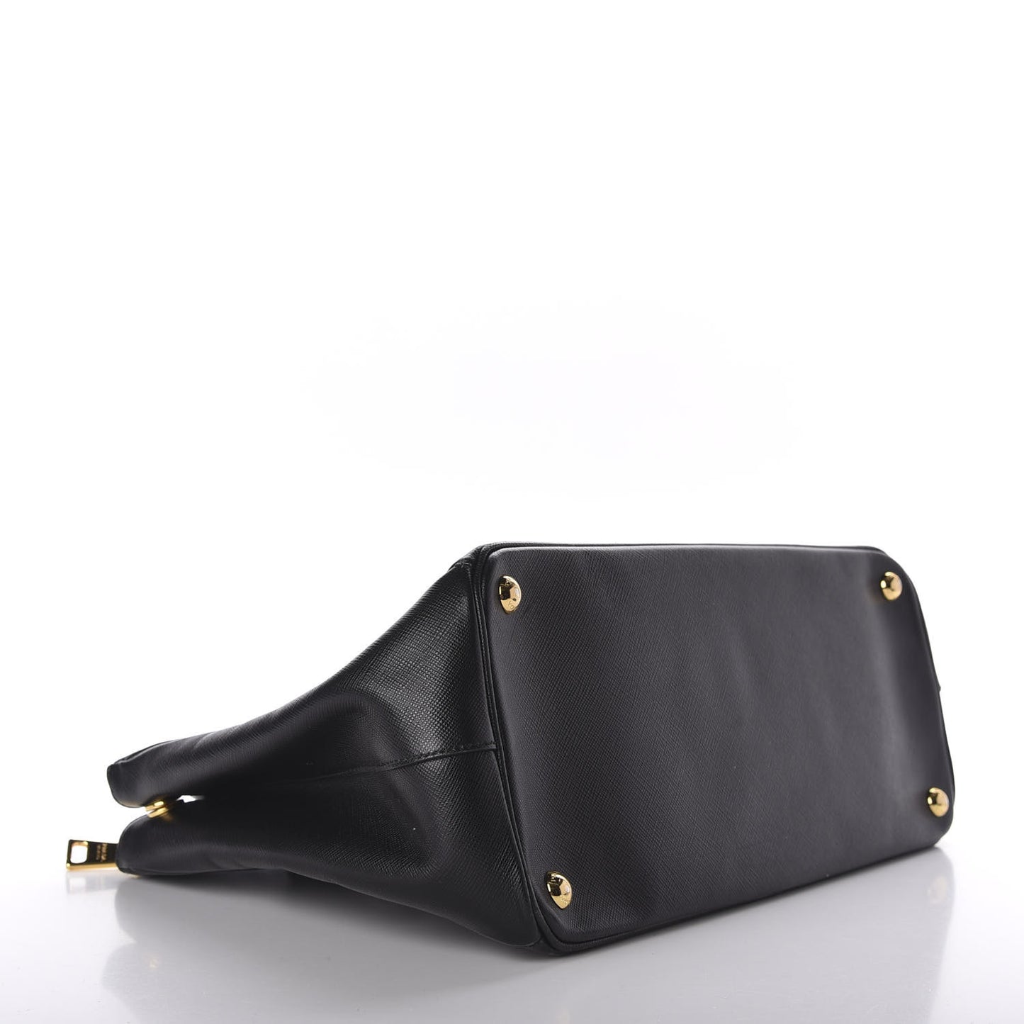 Saffiano Medium Galleria Double Zip Tote Black