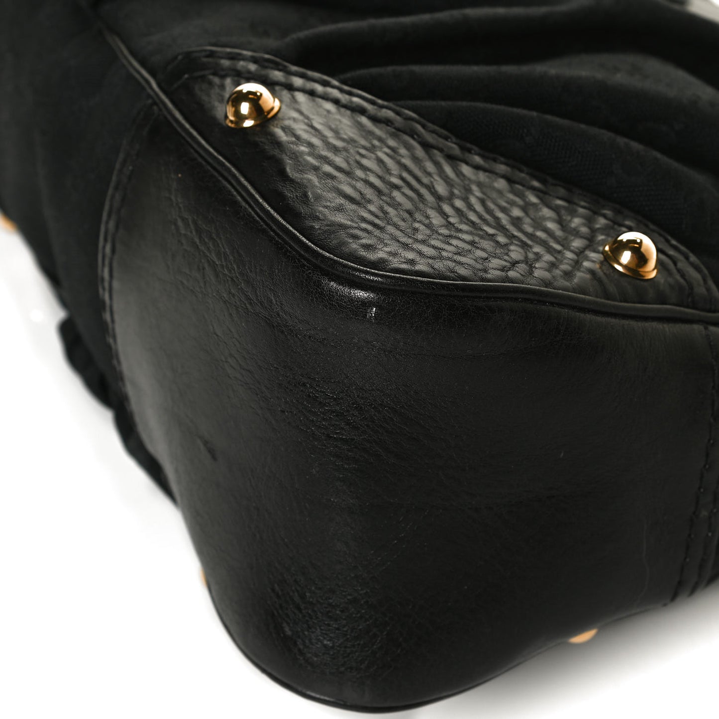 Monogram Medium Jockey Hobo Black