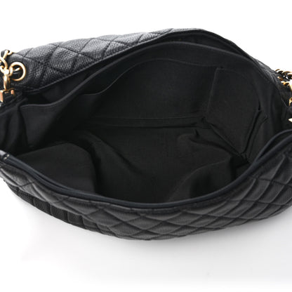 Chanel Calfskin Quilted XXL Travel Flap Bag Black 5 of 9