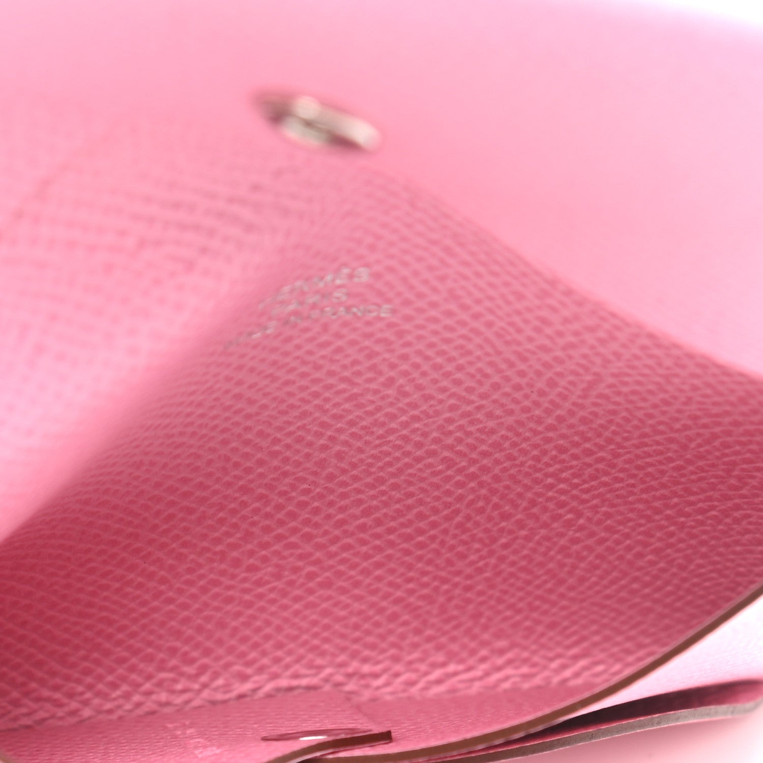Hermes Epsom Calvi Duo Card Case Rose Confetti 6 of 8
