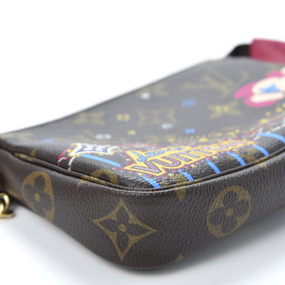 Louis Vuitton Monogram 2020 Christmas Animation Roller Coaster Mini Pochette Accessories Pivoine 5 of 9