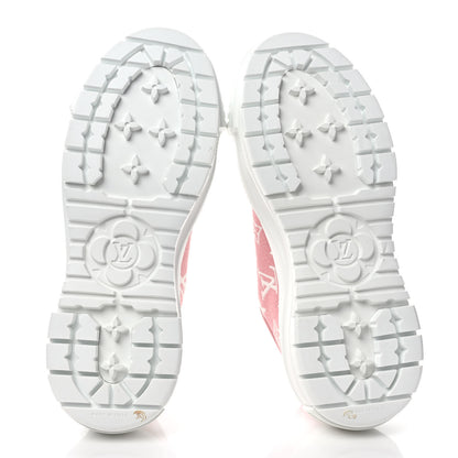 Louis Vuitton Denim Monogram Squad Sneakers 37 Pink 5 of 8