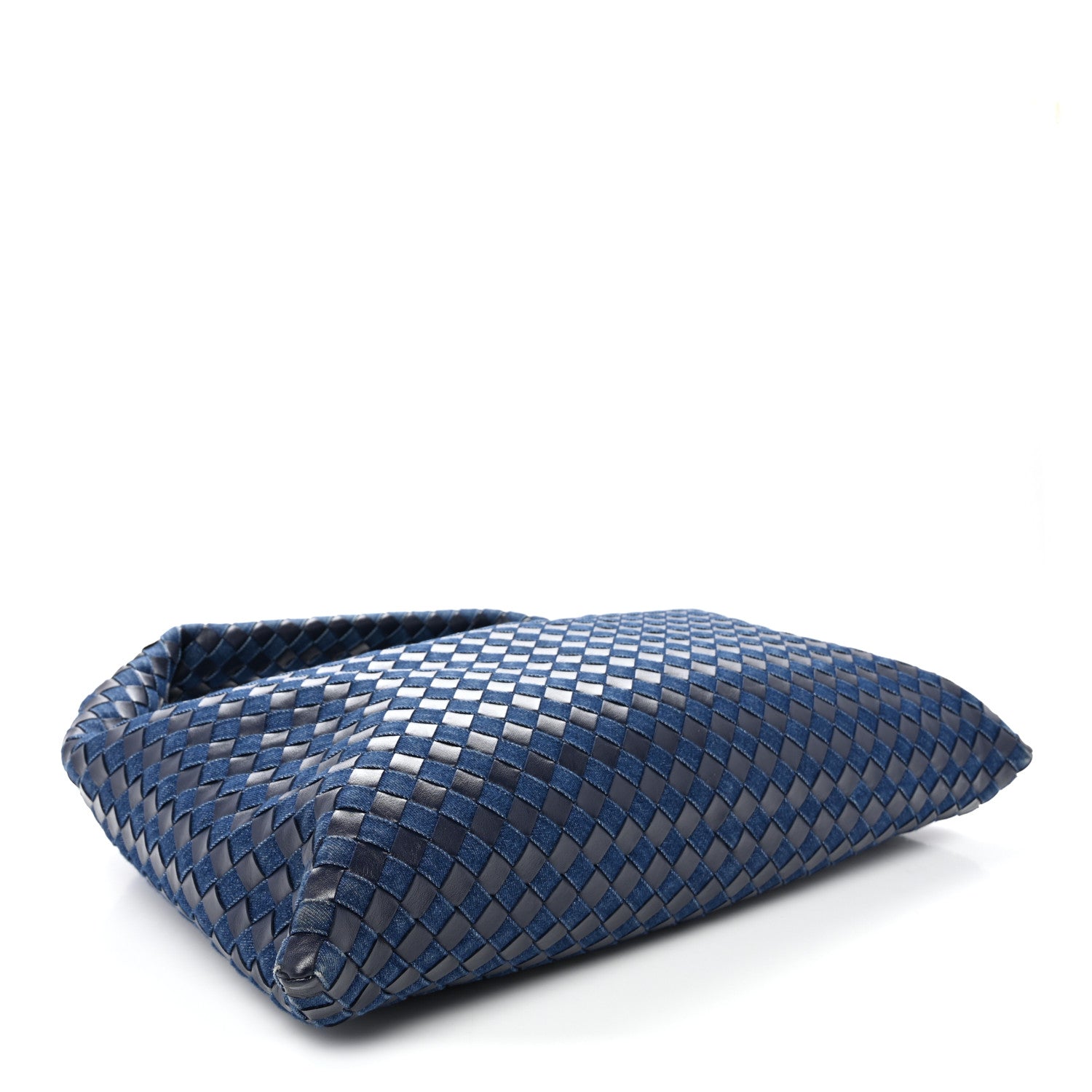 Bottega Veneta Denim Calfskin Intrecciato Large Hop Abyss Indigo 4 of 10
