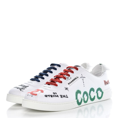 Chanel x Pharrell Williams Mens Canvas Graffiti Sneakers 44 3 of 10
