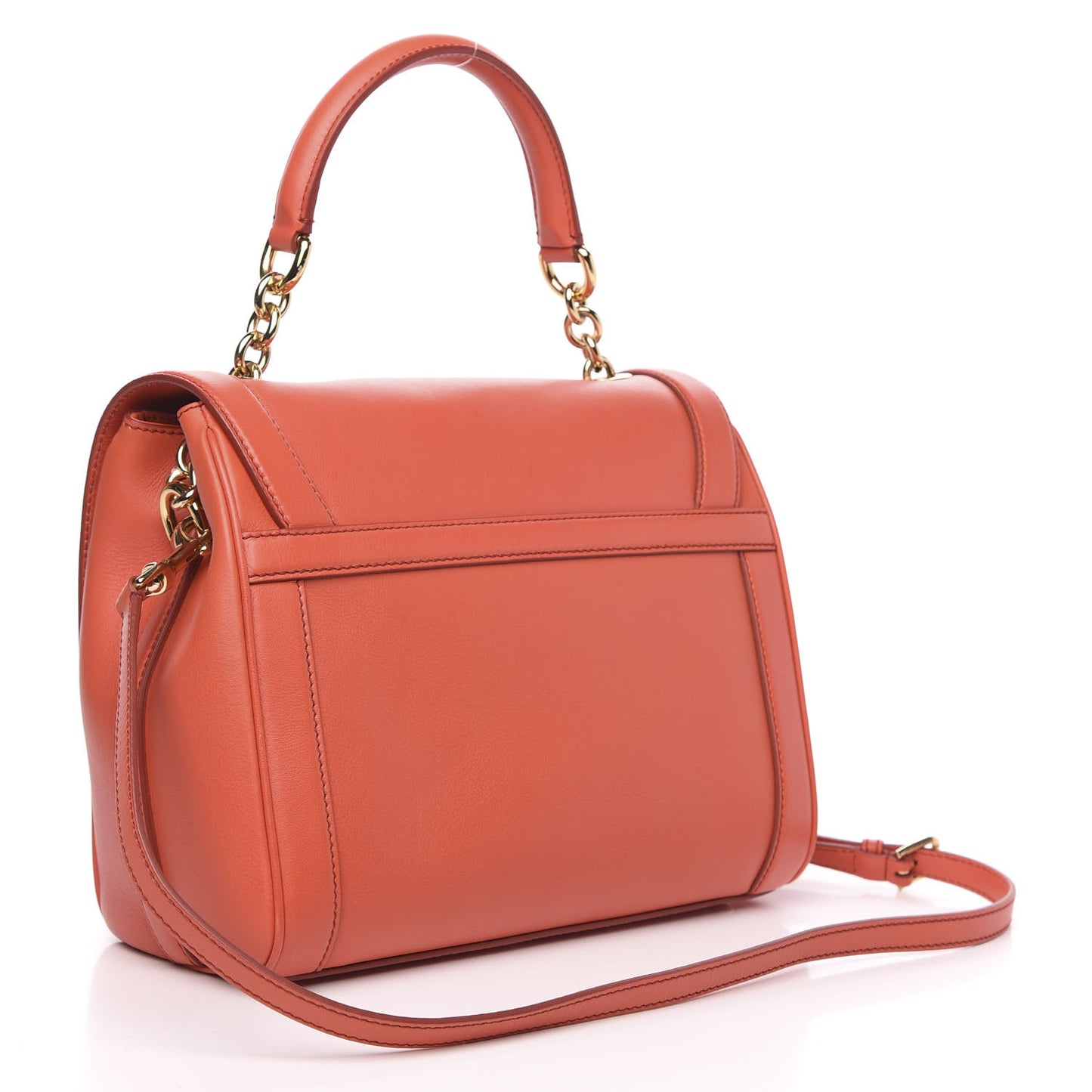 Calfskin Padlock Shoulder Bag Orange
