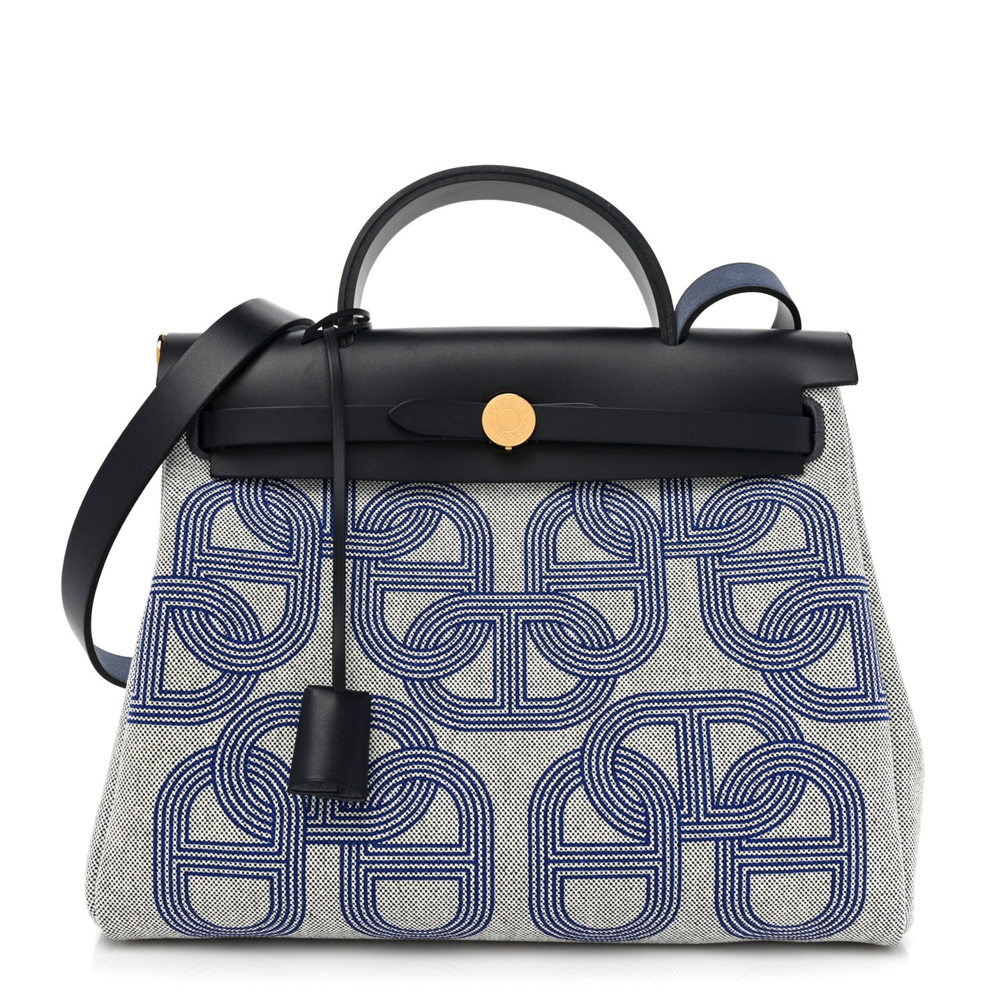H Plume Canvas Vache Hunter Circuit 24 Herbag Zip Retourne 31 Bleu Royal Bleu Indigo Ecru
