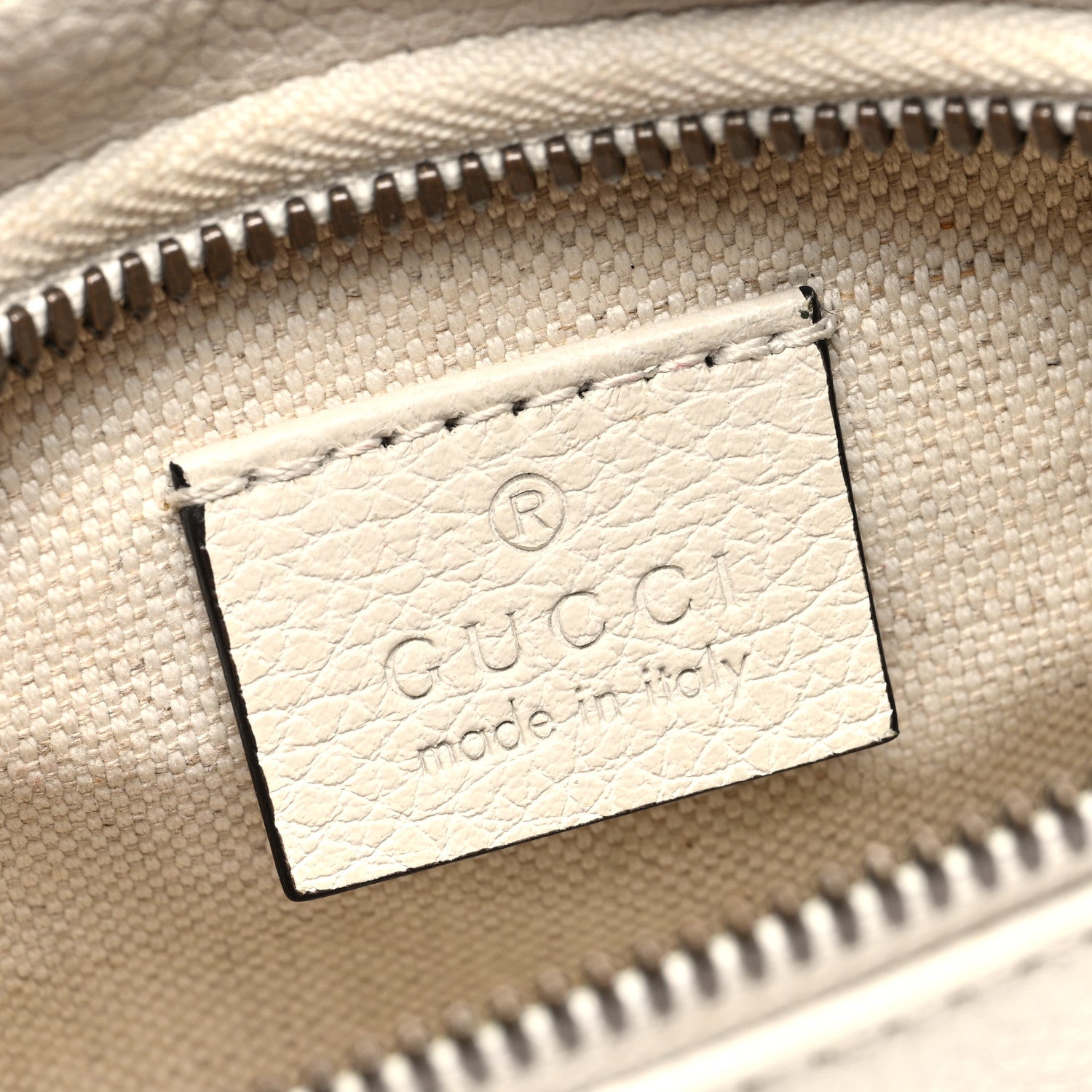 Gucci Grained Calfskin Small Logo Belt Bag White 6 of 10