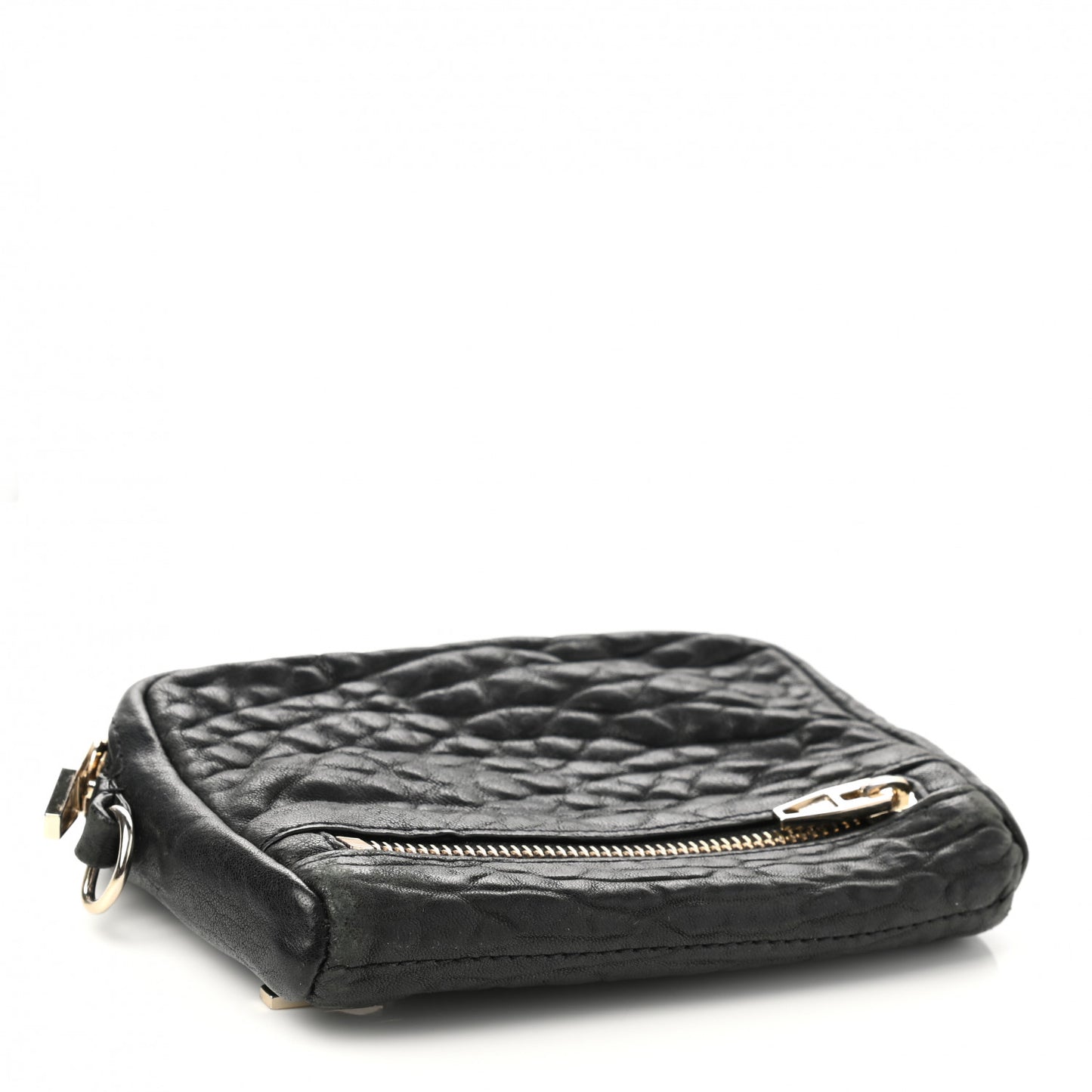Pebbled Lambskin Large Fumo Wallet Black