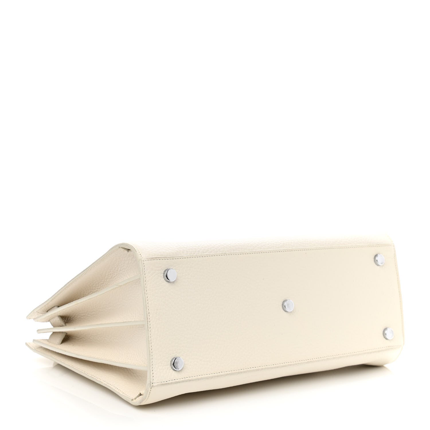 Saint Laurent Grained Calfskin Small Sac De Jour Dove White 4 of 17