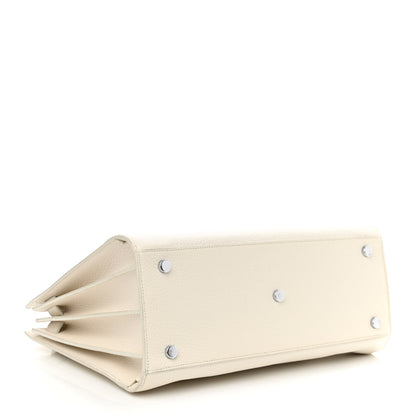 Saint Laurent Grained Calfskin Small Sac De Jour Dove White 4 of 17