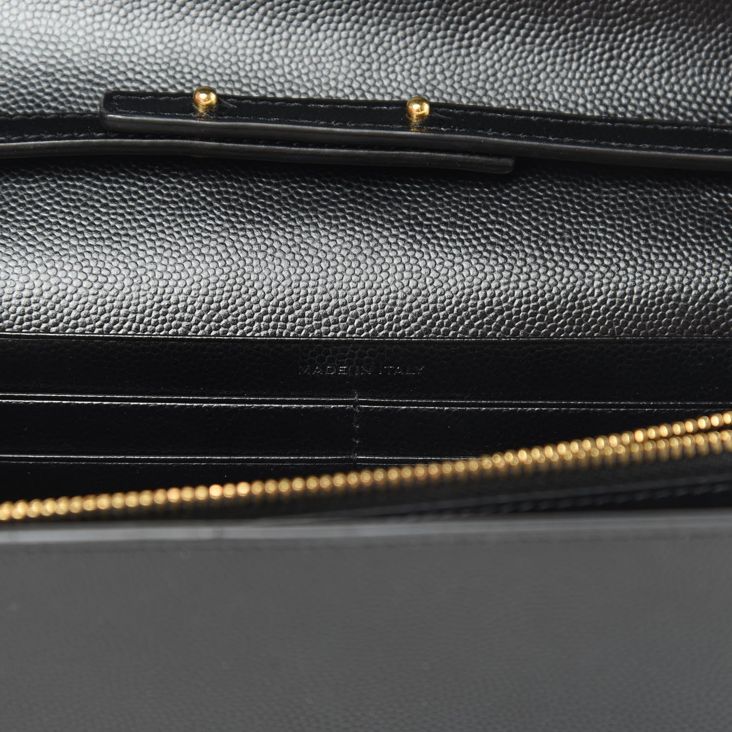 Saint Laurent Grain De Poudre Monogram Chain Wallet Black 7 of 12