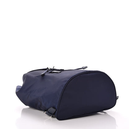 Prada Nylon Vela Saffiano Medium Cinch Backpack Baltico 4 of 7