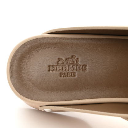 Hermes Calfskin Calya Mules 36 Hetre 6 of 7