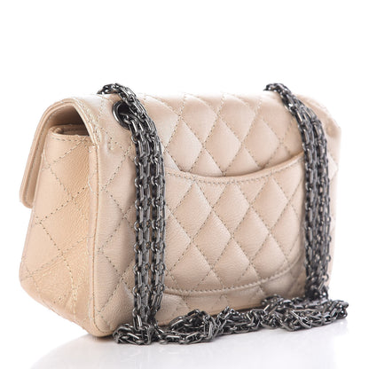 Chanel Metallic Sheepskin Quilted 2.55 Reissue Mini Flap Beige 3 of 11