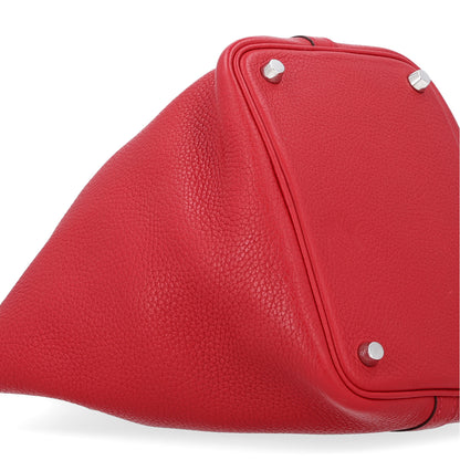 Hermes Taurillon Clemence Picotin Lock 18 PM Rouge Casaque 8 of 9