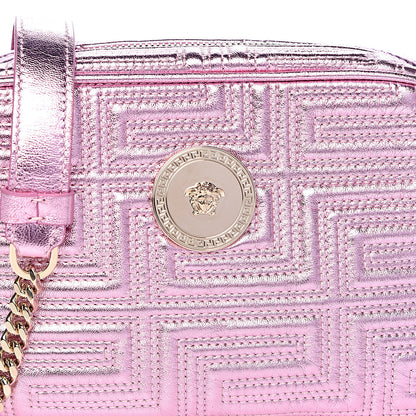 Versace Metallic Nappa Quilted Icon Camera Bag Rosa 7 of 9