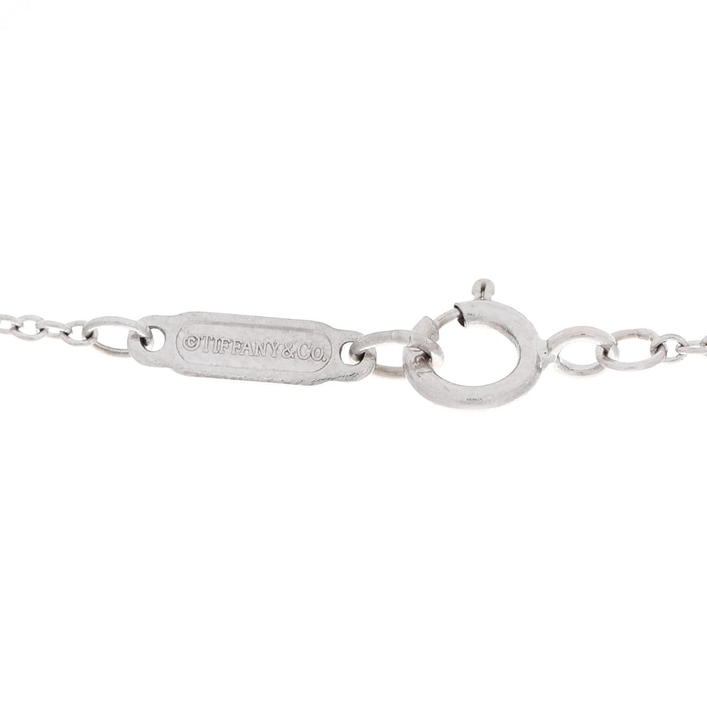 18K White Gold Diamond Knot Key Pendant Necklace