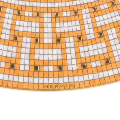 Hermes Porcelain Mosaique Au 24 Gold Dinner Plate Set of 2 4 of 5