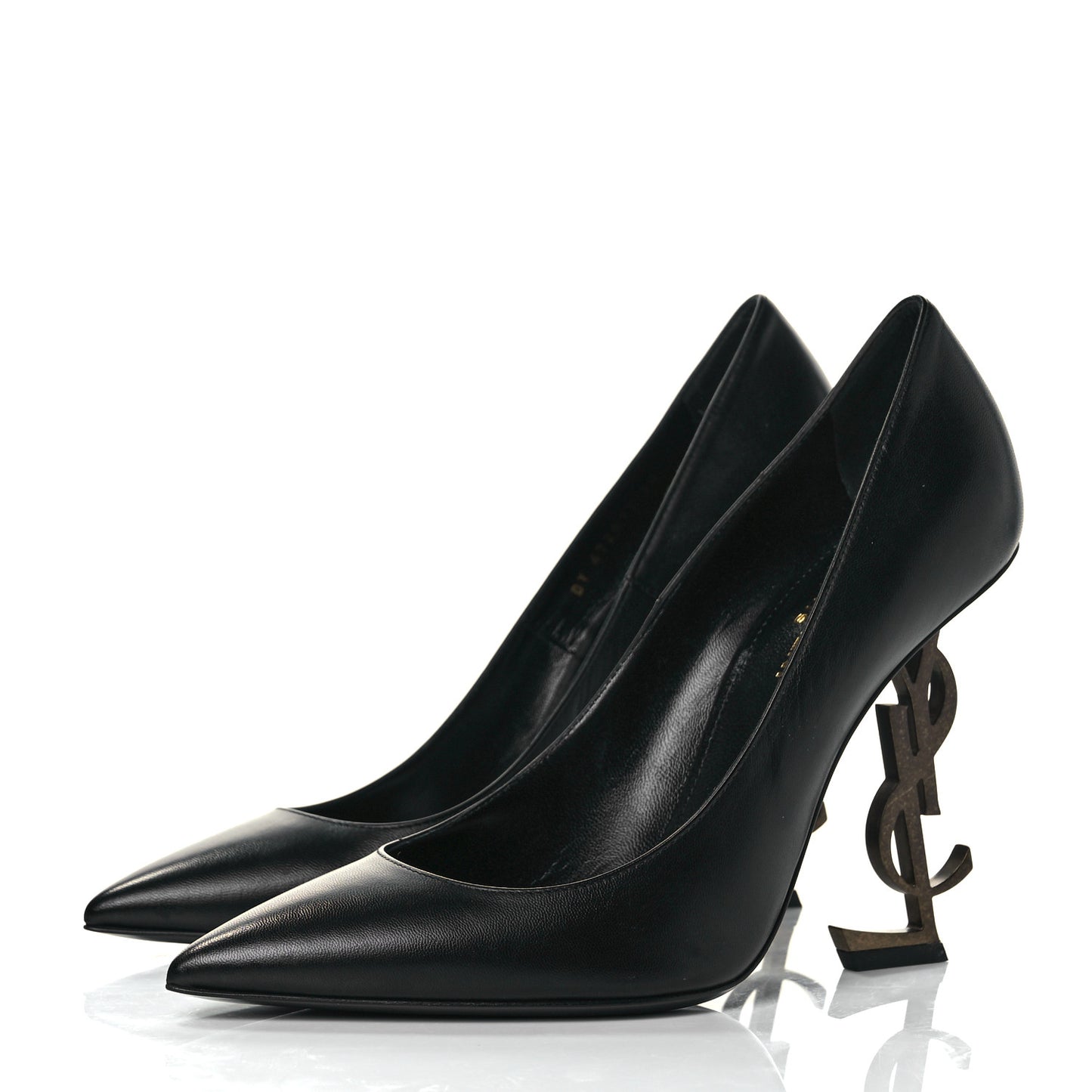 Calfskin Opyum 110 Pumps 38 Black Gold